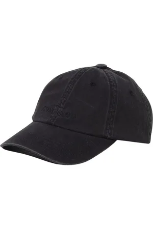 Stone Island Accessoires, Heren, Zwart, ONE Size, Geribbelde Beanie Hoed Zwart