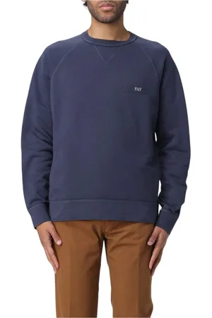 FAY Sweatshirts & Hoodies, Heren, Blauw, M, Katoen, Blauwe Raglan Sweatshirt Stijlvol Ontwerp