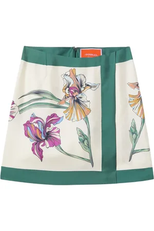 La DoubleJ Rokken, Dames, Veelkleurig, S, Mini Foulard Rok