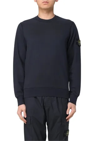 Stone Island Sweatshirts & Hoodies, Heren, Blauw, 2Xl, Katoen, Witte Crew Neck Sweatshirt