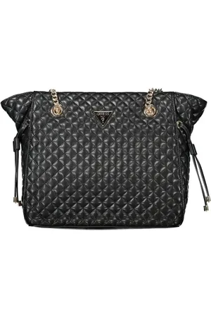 Guess Tassen, Dames, Zwart, ONE Size, Zwarte Polyethyleen Handtas