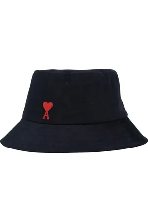 Ami Accessoires, Heren, Zwart, 60 CM, Katoen, Klassieke Zwarte Bucket Hat voor Mannen