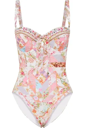 Camilla Badkleding, Dames, Veelkleurig, L, Bloemen Balconette Badpak