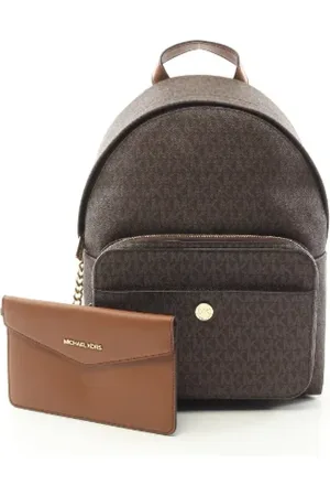 Michael Kors Pre-owned, Dames, Bruin, ONE Size, Leer, Pre-owned Canvas backpacks