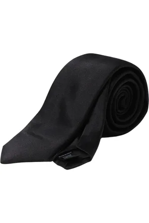 Dolce & Gabbana Accessoires, Heren, Zwart, ONE Size, Zwarte Zijden Klassieke Stropdas