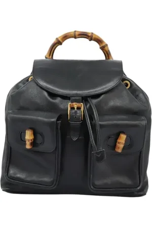 Gucci Pre-owned, Dames, Zwart, ONE Size, Leer, Pre-owned Leather backpacks