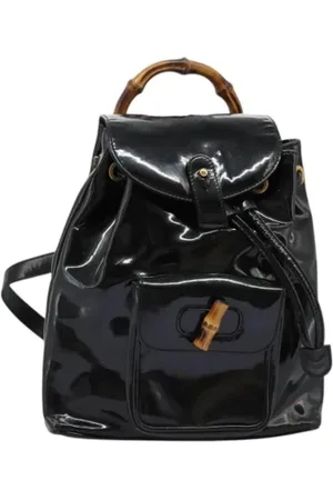 Gucci Pre-owned, Dames, Zwart, ONE Size, Leer, Pre-owned Leather backpacks