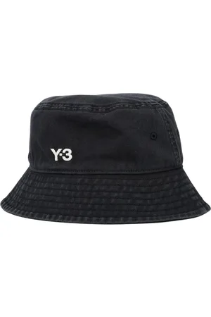 Y-3 Accessoires, Heren, Zwart, M, Katoen, Zwarte Bucket Hat Stijlvol Accessoire
