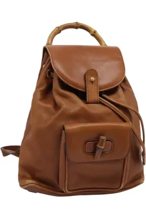Gucci Pre-owned, Dames, Bruin, ONE Size, Leer, Pre-owned Leather backpacks