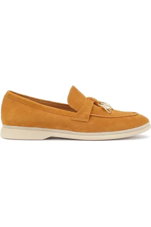 Kazar Schoenen, Dames, Bruin, 38 EU, Suède, Instap suède halfschoenen met versiering