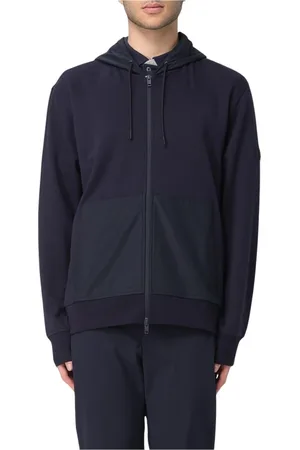 FAY Sweatshirts & Hoodies, Heren, Zwart, XL, Stijlvolle Zip-Up Hoodie Activewear