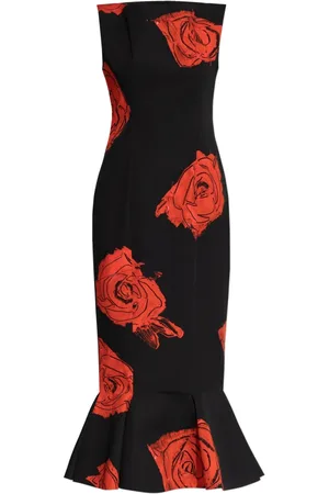 Marni Kleedjes, Dames, Zwart, S, Katoen, Bloemenprint jurk