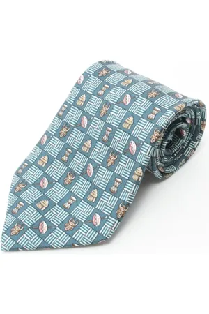 Hermès Pre-owned, Heren, Blauw, ONE Size, Pre-owned Silk home-office