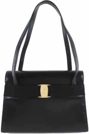 Salvatore Ferragamo Pre-owned, unisex, Zwart, ONE Size, Leer, Tweedehands leren schoudertassen