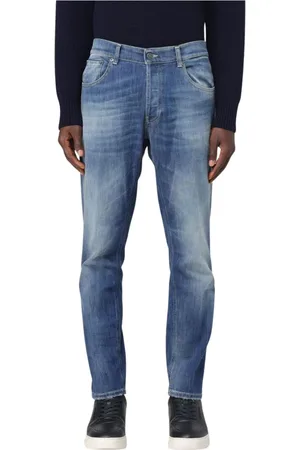 Dondup Jeans, Heren, Blauw, W34, Denim, Klassieke Blauwe Denim Jeans