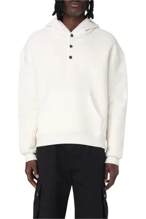 Jacquemus Sweatshirts & Hoodies, Heren, Wit, M, Wit Geborduurd Sweatshirt Stijlvol Veelzijdig