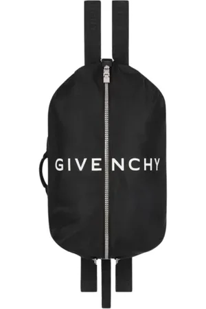 Givenchy Tassen, Heren, Zwart, ONE Size, Nylon, Zwarte Logo Rugzak voor Mannen