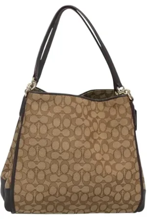 Coach Pre-owned, Dames, , ONE Size, Leer, Tweedehands Canvas handtassen