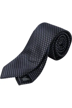 Dolce & Gabbana Accessoires, Heren, Zwart, ONE Size, Zwart stippenpatroon zijden stropdas