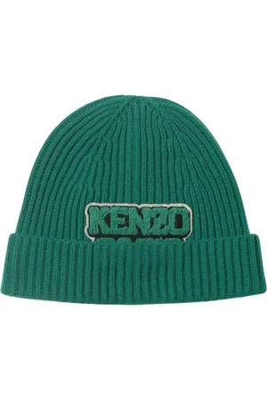 Kenzo Accessoires, Heren, Groen, ONE Size, Geborduurde Logo Pet in Groen