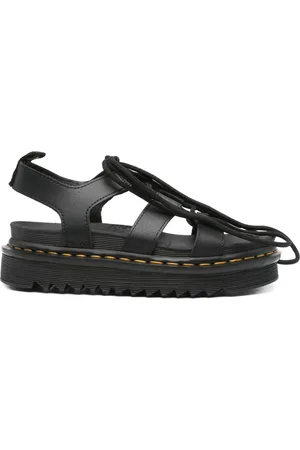 Dr. Martens Schoenen, Dames, Zwart, 41 EU, Zwarte sandalen met logo