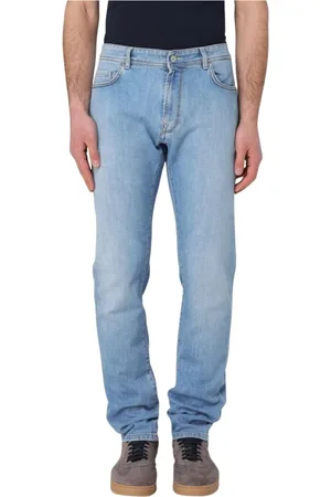 BROOKSFIELD Jeans, Heren, Blauw, W34, Katoen, Stone Washed Classic Fit Jeans