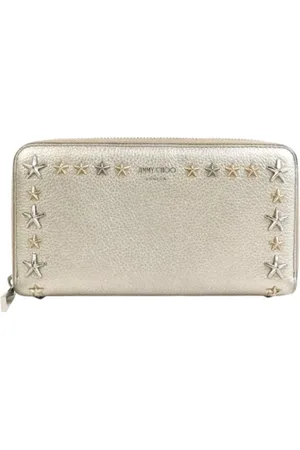 Jimmy Choo Pre-owned, Dames, Geel, ONE Size, Leer, Tweedehands leren portemonnees