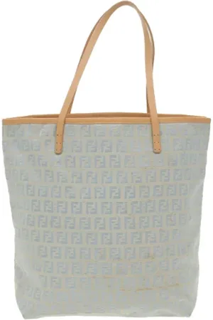 Fendi Pre-owned, Dames, Blauw, ONE Size, Pre-owned Canvas fendi-bags