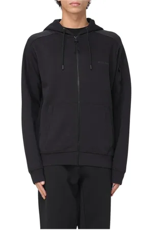 Woolrich Sweatshirts & Hoodies, Heren, Zwart, M, Katoen, Zwarte Fleece Zip Hoodie Activewear