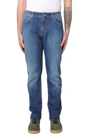 BROOKSFIELD Jeans, Heren, Blauw, W34, Denim, Klassieke Denim Straight Leg Jeans