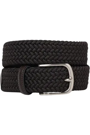 BROOKSFIELD Accessoires, Heren, Zwart, 90 CM, Marineblauwe gevlochten elastische riem