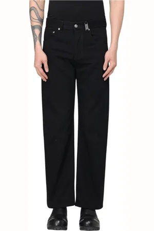 Alexander McQueen Jeans, Heren, Zwart, XL, Katoen, Zwarte Straight Leg Jeans