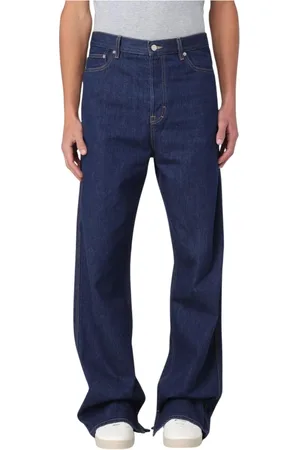 Gucci Jeans, Heren, Blauw, W34, Denim, Klassieke Blauwe Distressed Denim Jeans