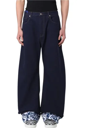 Burberry Jeans, Heren, Blauw, W33, Klassieke Straight Leg Jeans