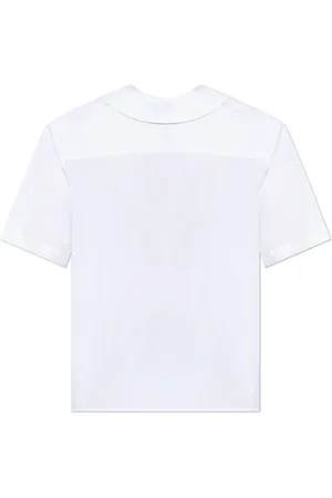Marni Tops, Dames, Wit, S, Katoen, Shirt met logo