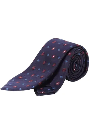 Etro Accessoires, Heren, Blauw, ONE Size, Blauwe Bloemen Zijden Stropdas Elegante Stijl