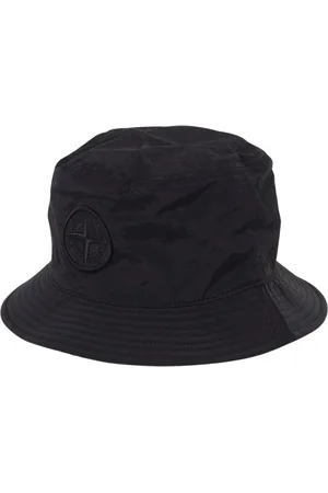 Stone Island Accessoires, Heren, Zwart, M, Zwarte Bucket Hat voor Mannen
