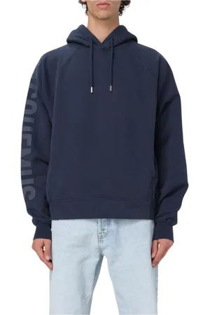 Jacquemus Sweatshirts & Hoodies, Heren, Blauw, S, Katoen, Blauwe Heren Sweatshirt Stijlvol Comfortabel Casual