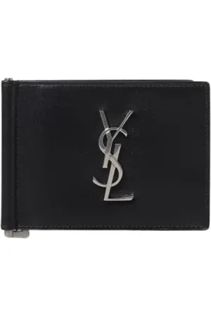 Saint Laurent Accessoires, Heren, Zwart, ONE Size, Monogram Bill Clip Portemonnee