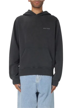 Daily paper Sweatshirts & Hoodies, Heren, Zwart, L, Katoen, Vintage Wash Hoodie Stijlvol Sweatshirt