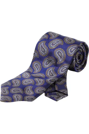 Etro Accessoires, Heren, Blauw, ONE Size, Blauwe Paisley Zijden Stropdas