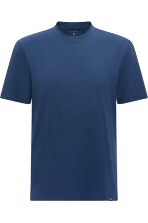 Boggi Milano Tops, Heren, Blauw, L, Katoen, T-shirt In Stretch Supima Katoen