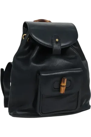 Gucci Pre-owned, Dames, Zwart, ONE Size, Leer, Pre-owned Leather backpacks