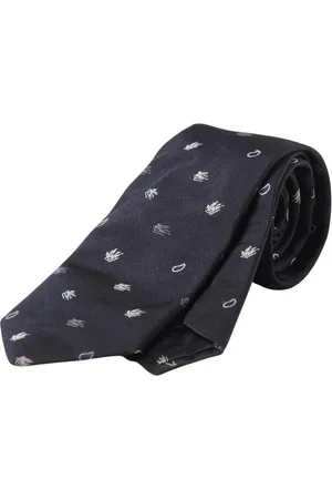 Etro Accessoires, Heren, Blauw, ONE Size, Blauwe Zijden Stropdas
