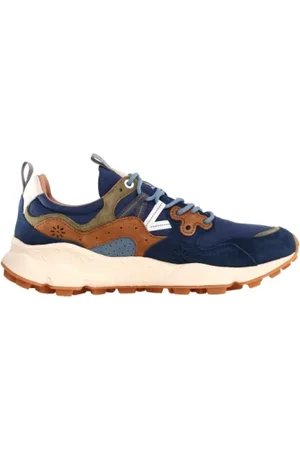 Flower Mountain Schoenen, Heren, Veelkleurig, 43 EU, Suède, Yamano 3 Sneakers Marineblauw Lichtgewicht Rubberen Zool