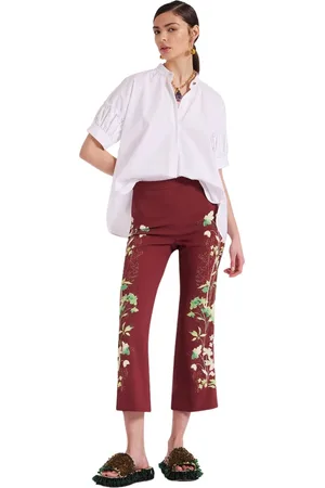 La DoubleJ Broeken, Dames, Rood, M, Stretchbroek