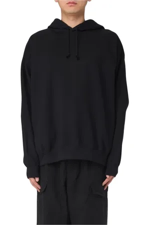 Y-3 Sweatshirts & Hoodies, Heren, Zwart, S, Katoen, Zwarte Minimalistische Sweatshirt Relaxte Pasvorm