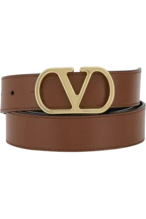 VALENTINO GARAVANI Accessoires, Heren, Bruin, 100 CM, Leer, Luxe leren herenriem