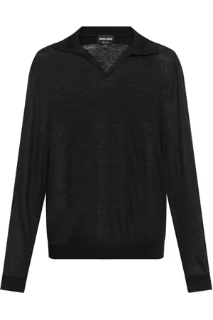 Giorgio Armani Truien, Heren, Zwart, 2Xl, Linnen, Linnen polo