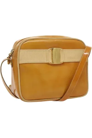 Salvatore Ferragamo Pre-owned, Dames, , ONE Size, Leer, Tweedehands leren schoudertassen